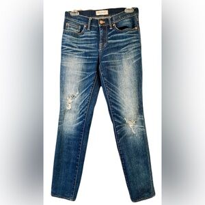 Madewell Distressed Blue Skinny Jeans